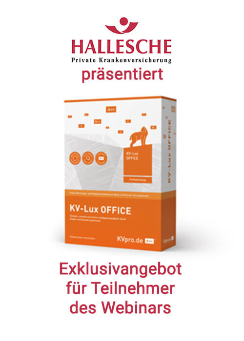 KV-Lux Office - Exklusiv für Teilnehmer des Webinars der Hallesche Krankenversicherung a.G.